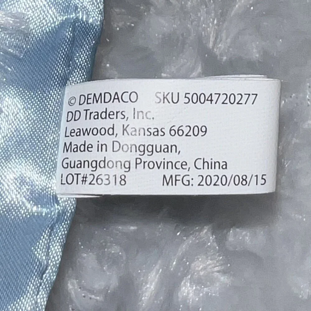 Demdaco Guardian Angel‎ Bear Cross Lovey Security Blanket  White Blue Satin New